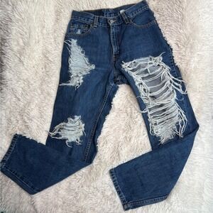 Vintage Levi's 550 Relaxed Fit Tapered Leg Destroyed Jeans Made in USA